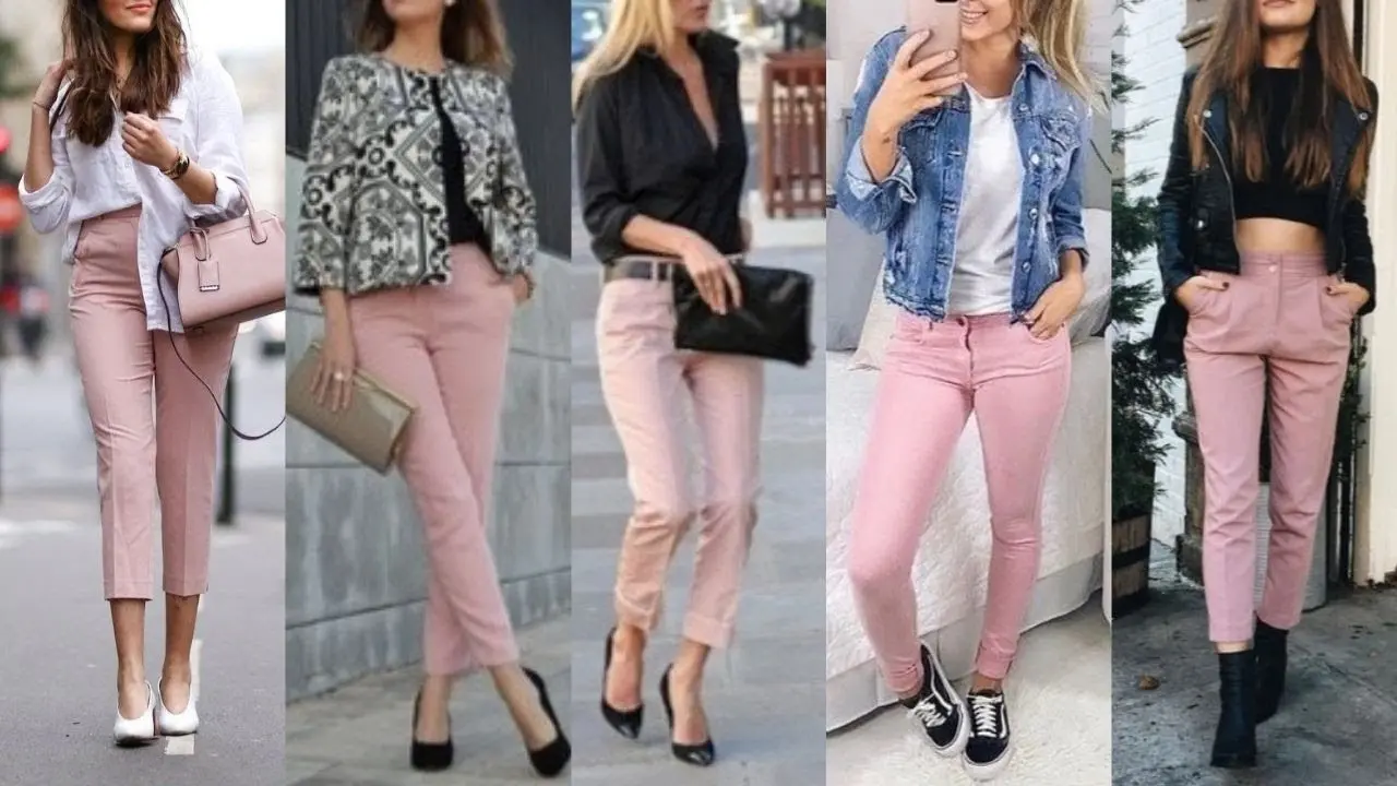 outfit con pantalon rosa y tenis - Cómo combinar tenis color rosa