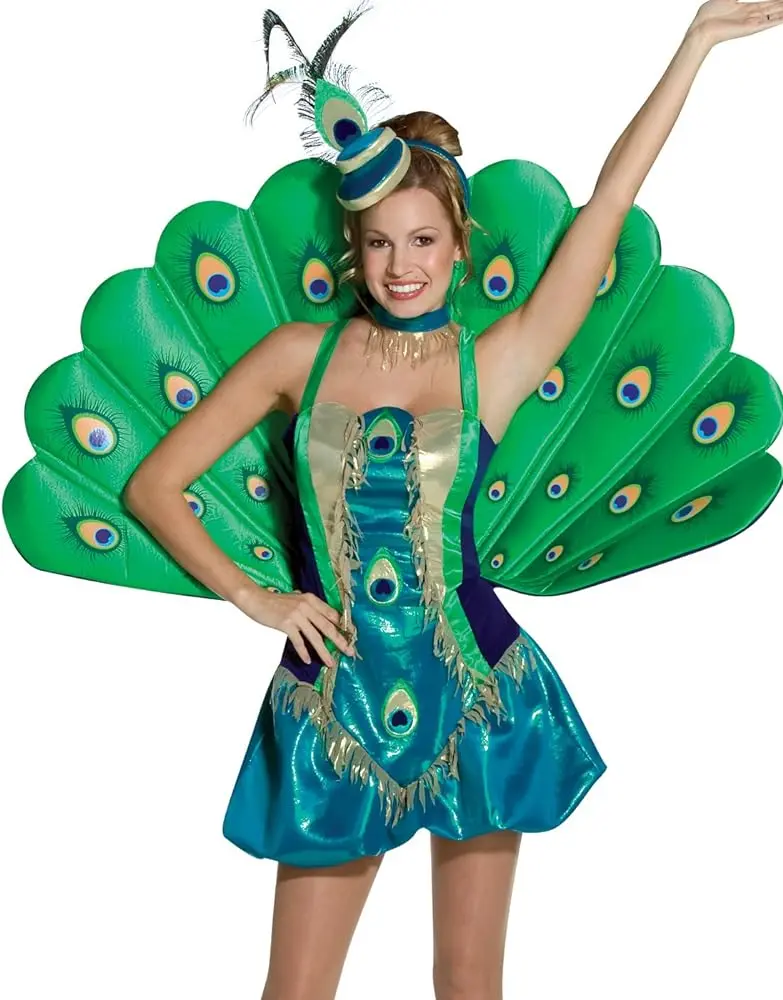 Mujer vestida de pavo: La fusión de moda y naturaleza - Cómo es el pavo real macho mujer vestida de pavo - Cómo es el pavo real macho
