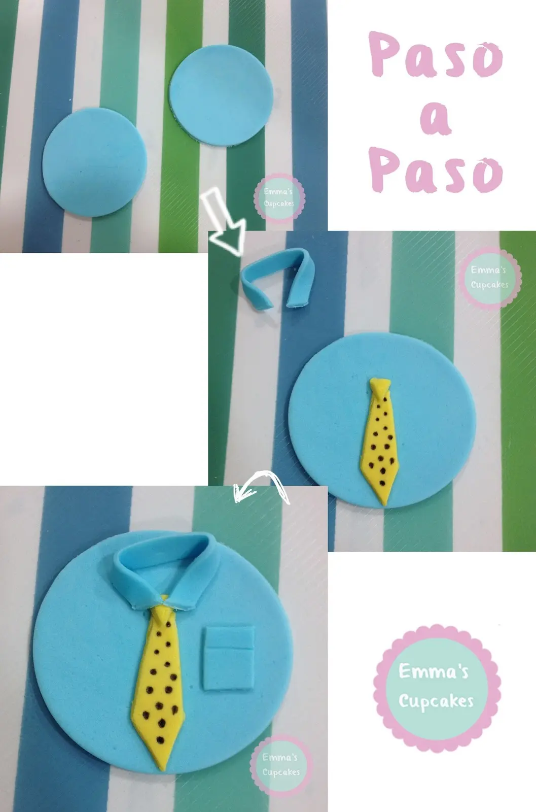 como hacer el cuello de una camisa en fondant - Cómo hacer para que no se rompa el fondant