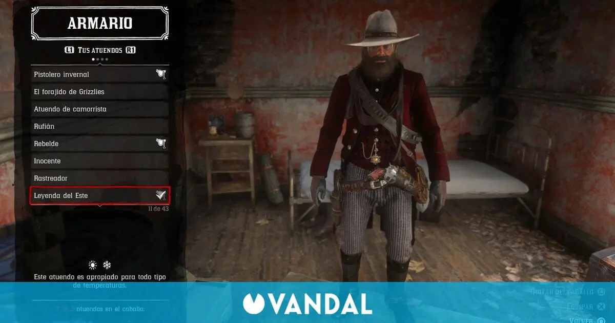 ropa rdr2 - Cómo se consigue el traje leyenda del Oeste en Red Dead Redemption