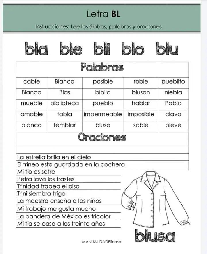 familia de palabras de blusa - Cómo se escribe la familia de palabras