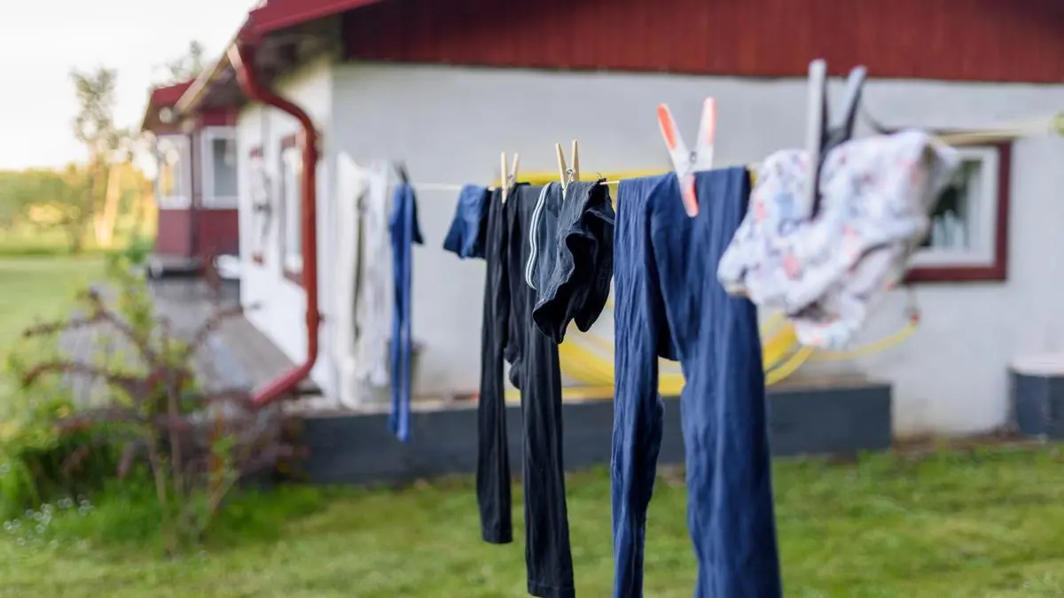 ropa secando - Cómo se llama cuando la ropa tendida se seca