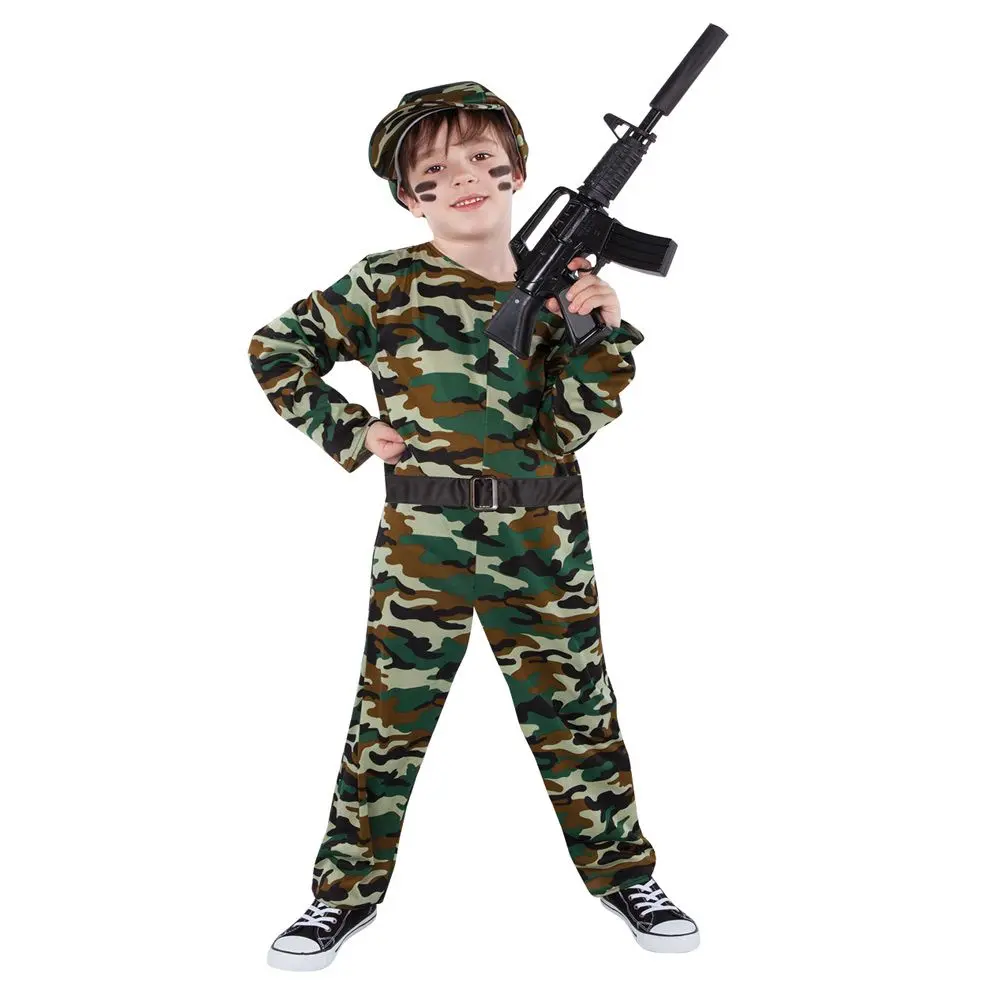 niños vestidos de soldados - Cómo se llama el uniforme verde militar