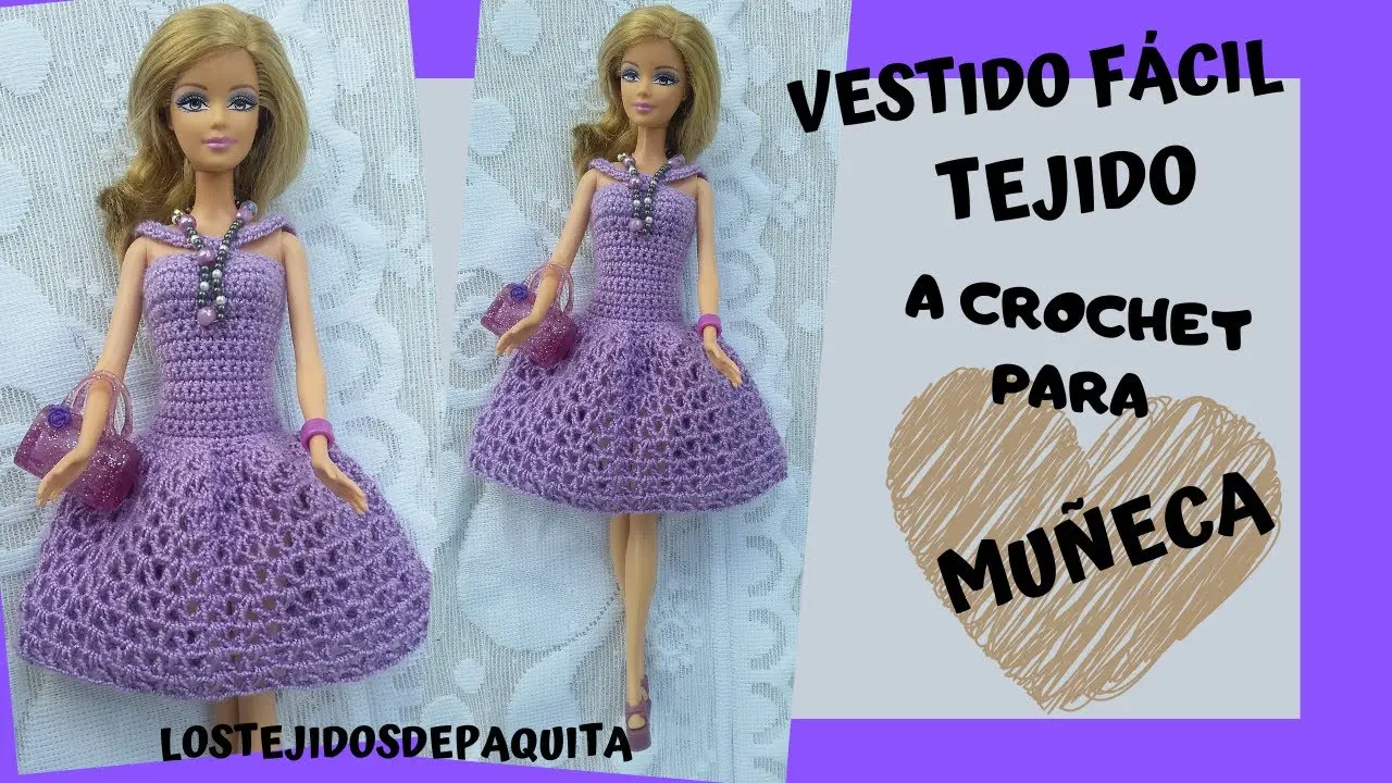 vestidos a crochet para muñecas barbie paso a paso - Cómo se llama la nueva muñeca de Barbie