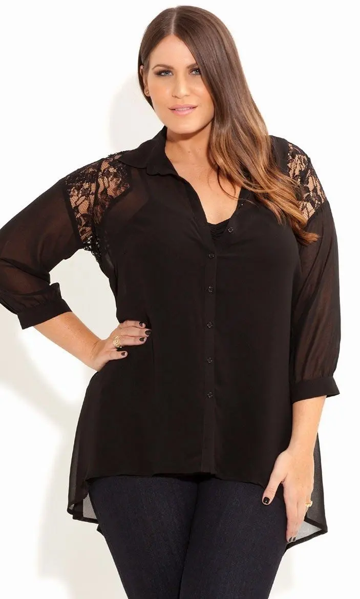 Blusa de encaje para gorditas sale