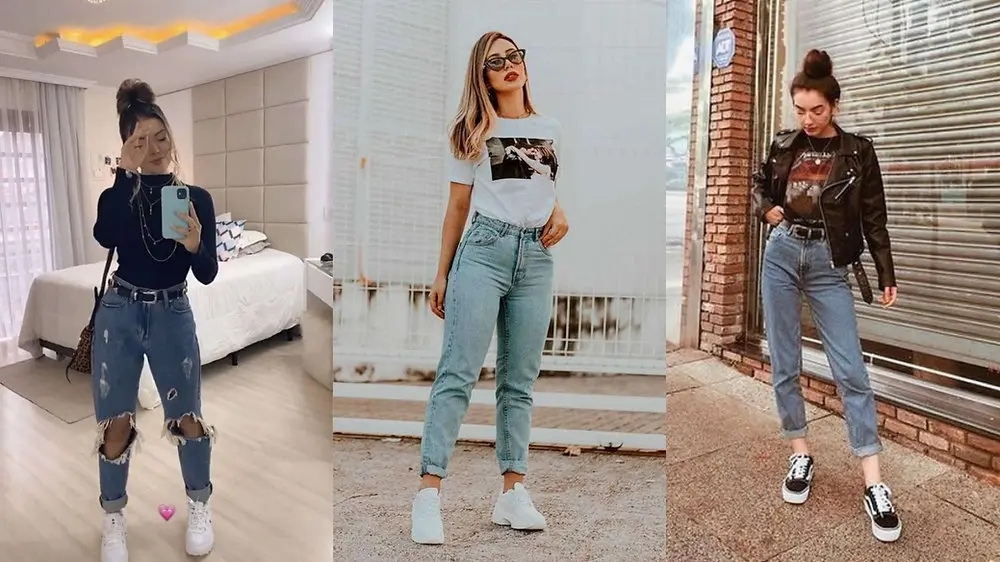 pantalones para chicas bajitas - Cómo usar los mom jeans si soy bajita