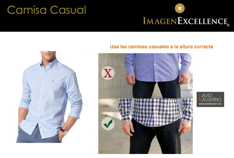 cual es el largo correcto de la camisa Montesco Jeans