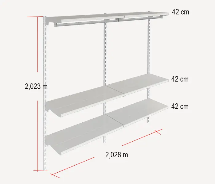medidas de estantes para ropa - Cuál es la medida estandar de un armario