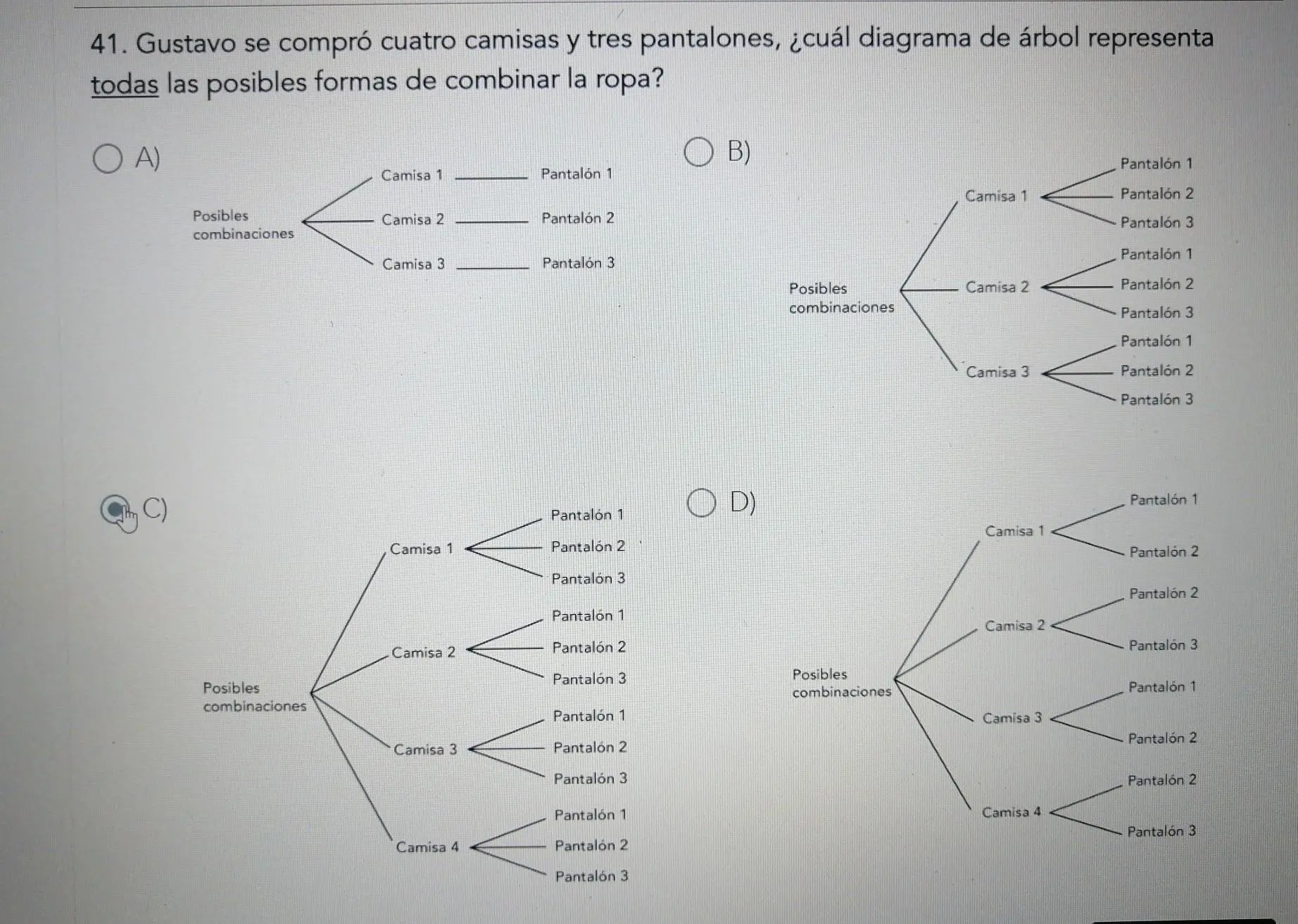 si tengo 4 camisas y 3 pantalones - Cuántas formas se puede vestir una persona que tiene 2 pantalones y 3 camisas