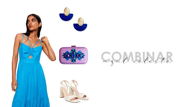 vestidos color celeste cielo - Qué color combina con un vestido azul cielo