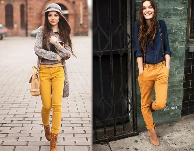 accesorios para blusa mostaza - Qué color de blusa le va a un pantalon mostaza