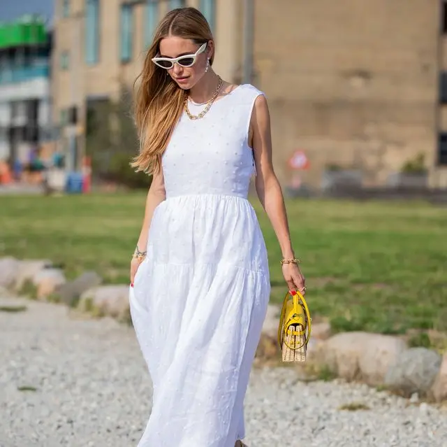 vestidos de lino blanco - Qué color es blanco lino