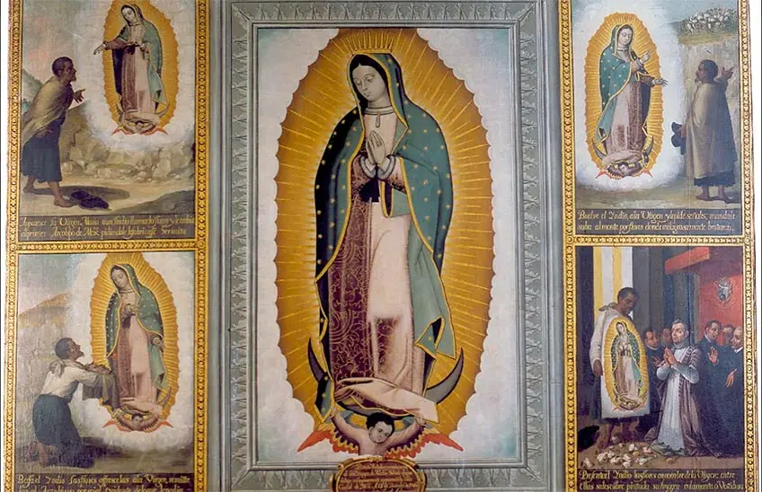 blusas de la virgen de guadalupe - Qué color es la vestimenta de la Virgen de Guadalupe