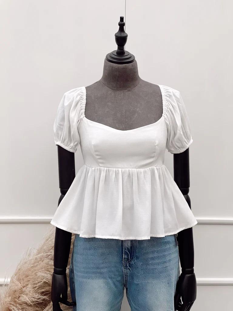 blusas peplum blancas - Qué es estilo peplum