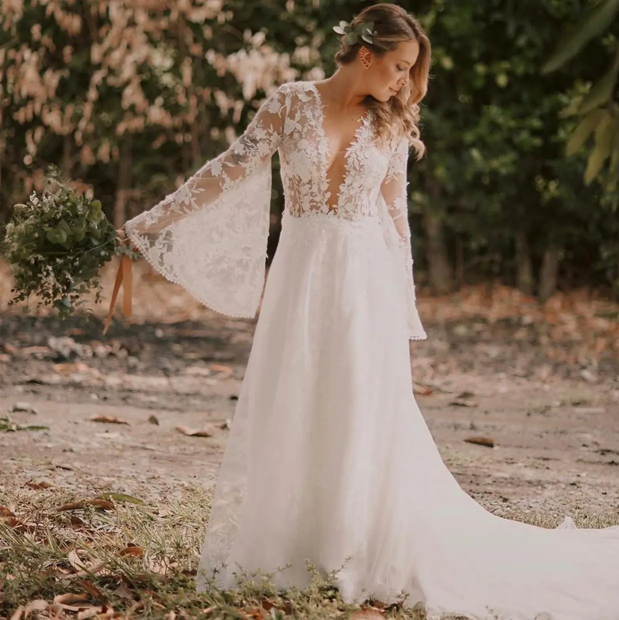 vestidos de novia hippies boho chic - Qué es una boda bohemia