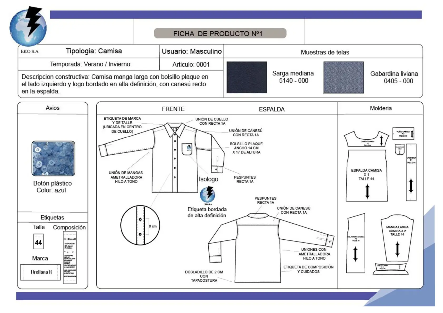 ficha tecnica de una camisa - Qué es una ficha técnica de una prenda de vestir