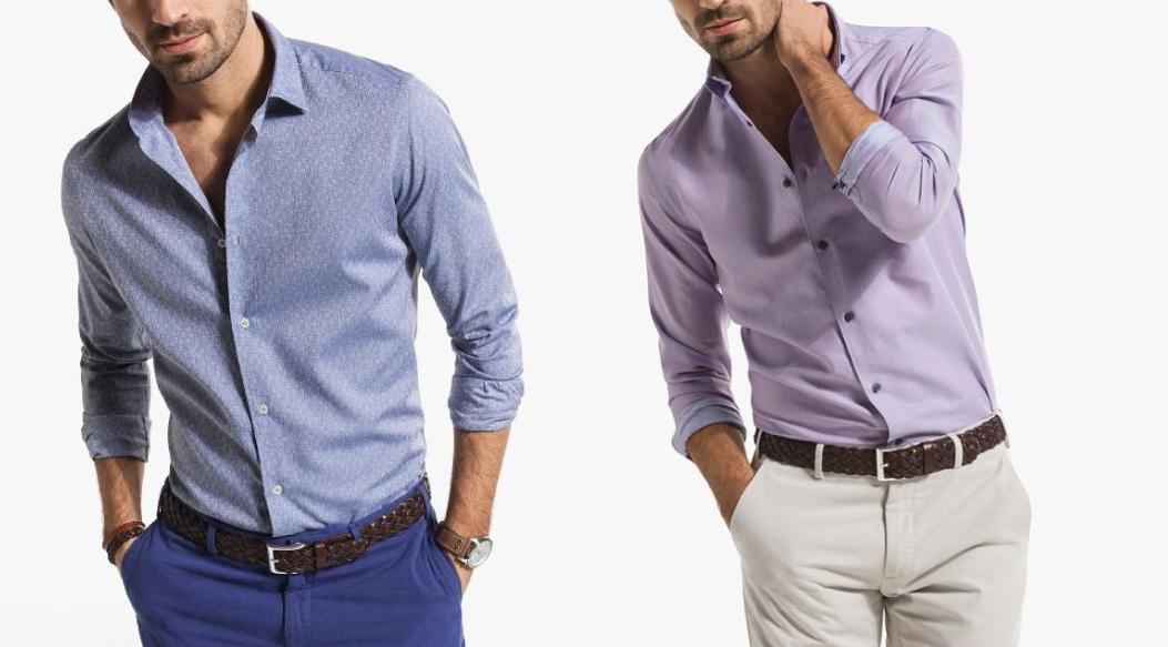 camisa lila con pantalon azul marino - Qué pantalón le queda a una camisa rosada