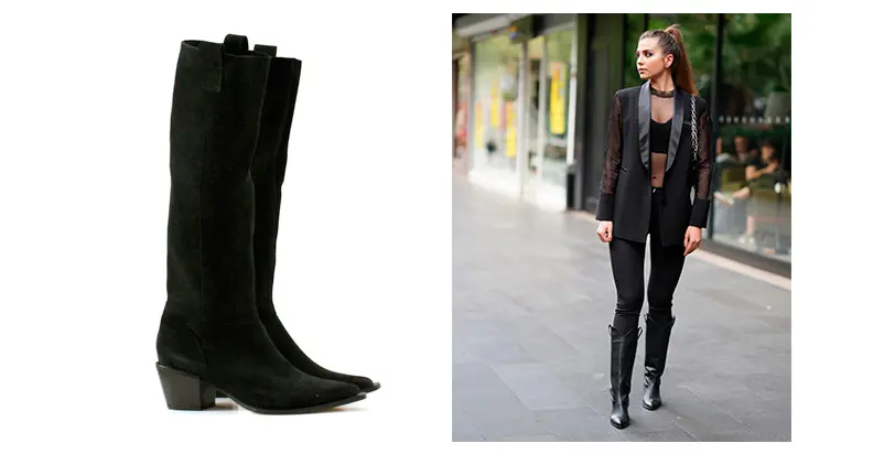pantalon engomado con botas texanas - Qué son las botas texanas