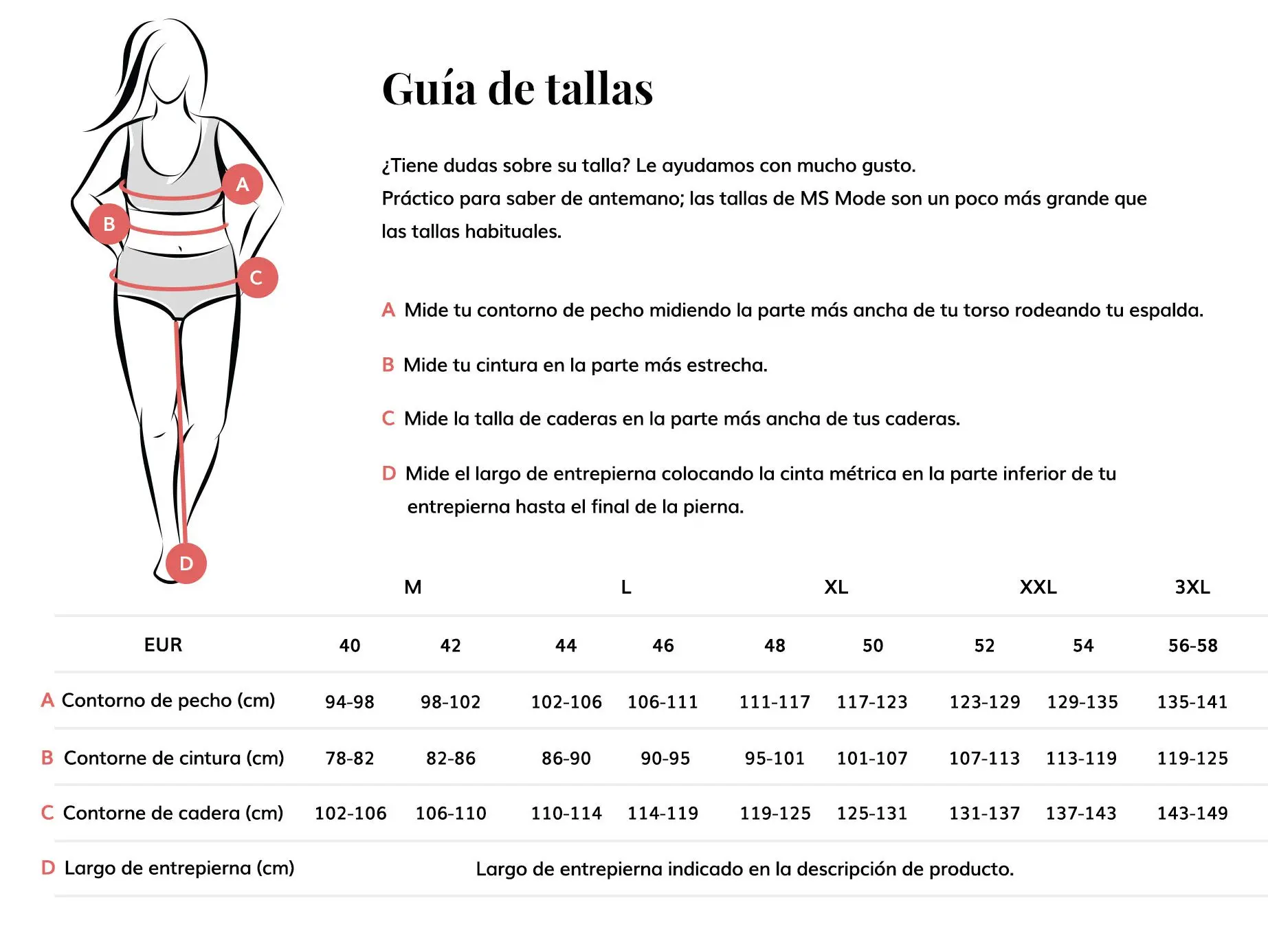 tabla de tallas de ropa amazon - Qué tamaño es talla