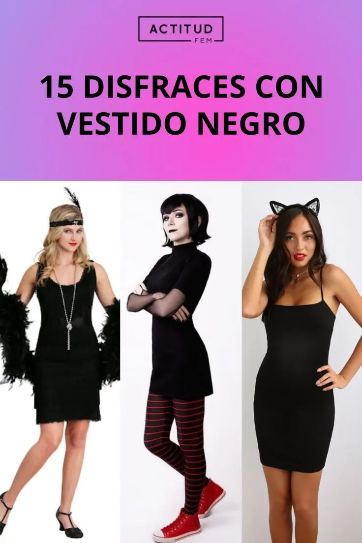 4 disfraces con vestido negro - Qué tipo de disfraces hay